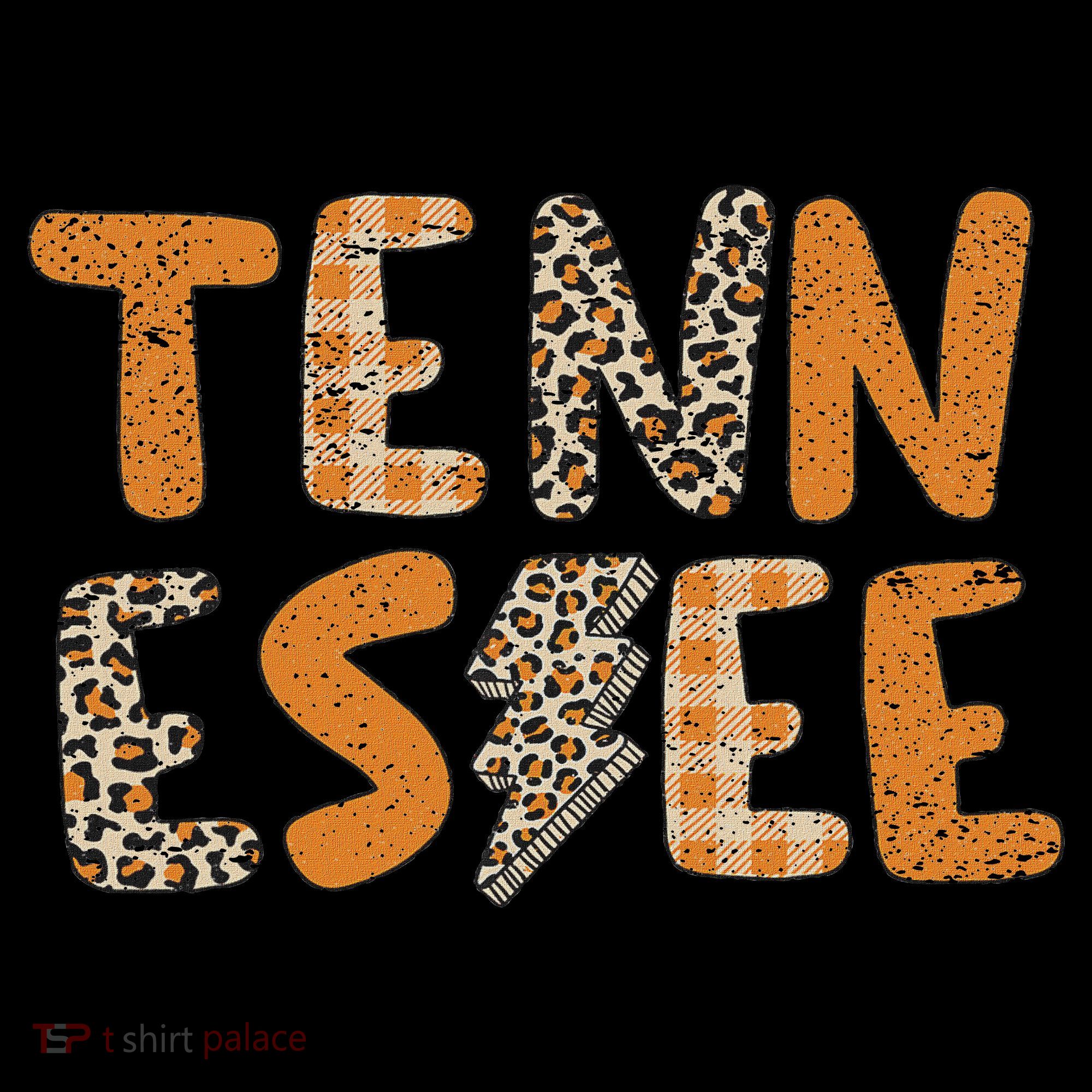 Tennessee State Flag Orange Plaid Leopard Tn Women's Hoodie