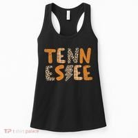 Tennessee State Flag Orange Plaid Leopard Tn Women's Tank Top thumb 0