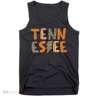 Tennessee State Flag Orange Plaid Leopard Tn Tank Top