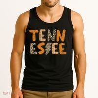 Tennessee State Flag Orange Plaid Leopard Tn Tank Top thumb 3