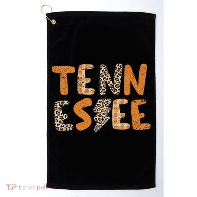 Tennessee State Flag Orange Plaid Leopard Tn Golf Towel