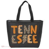 Tennessee State Flag Orange Plaid Leopard Tn Tote Bag thumb 0
