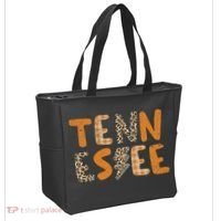 Tennessee State Flag Orange Plaid Leopard Tn Tote Bag thumb 2