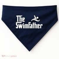 The Swim Father Funny Swimming Swimmer Gift USA-Made Doggie Bandana thumb 0