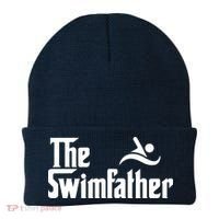 The Swim Father Funny Swimming Swimmer Gift Beanie thumb 0