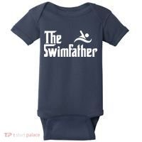 The Swim Father Funny Swimming Swimmer Gift Baby Bodysuit thumb 0