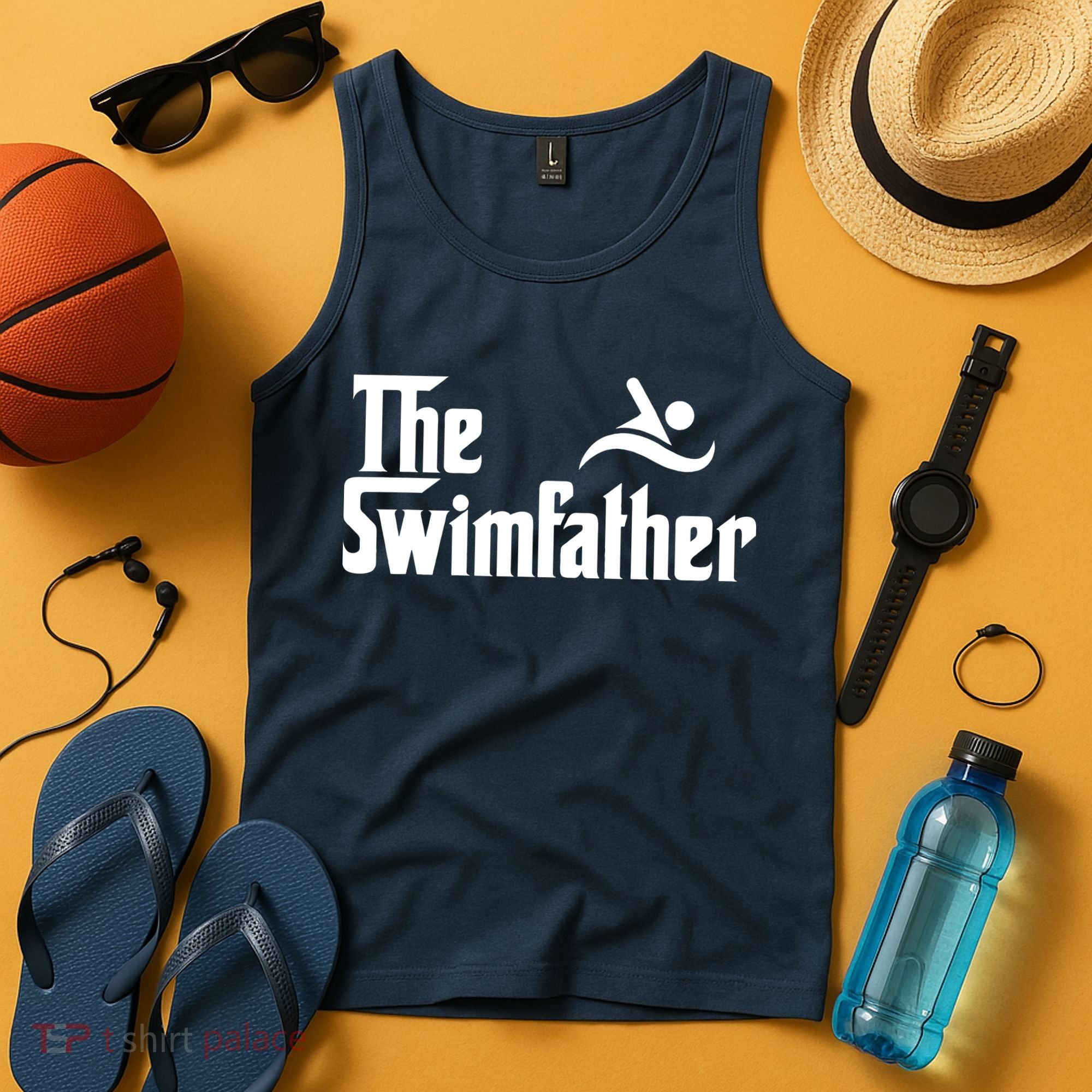 The Swim Father Funny Swimming Swimmer Gift Tank Top