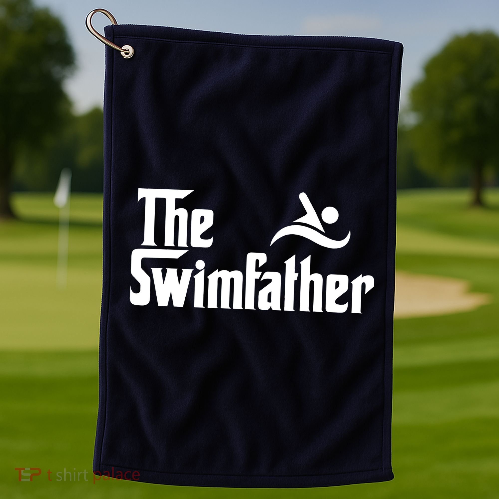The Swim Father Funny Swimming Swimmer Gift Golf Towel