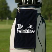 The Swim Father Funny Swimming Swimmer Gift Golf Towel thumb 2
