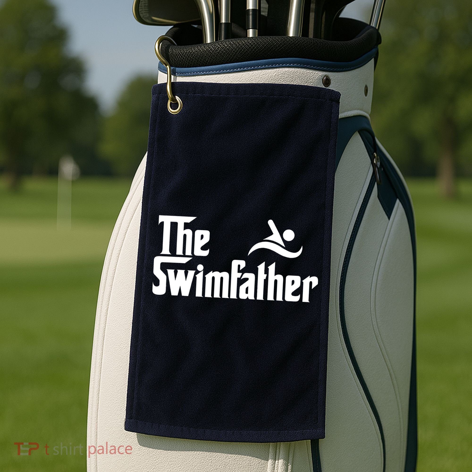The Swim Father Funny Swimming Swimmer Gift Golf Towel