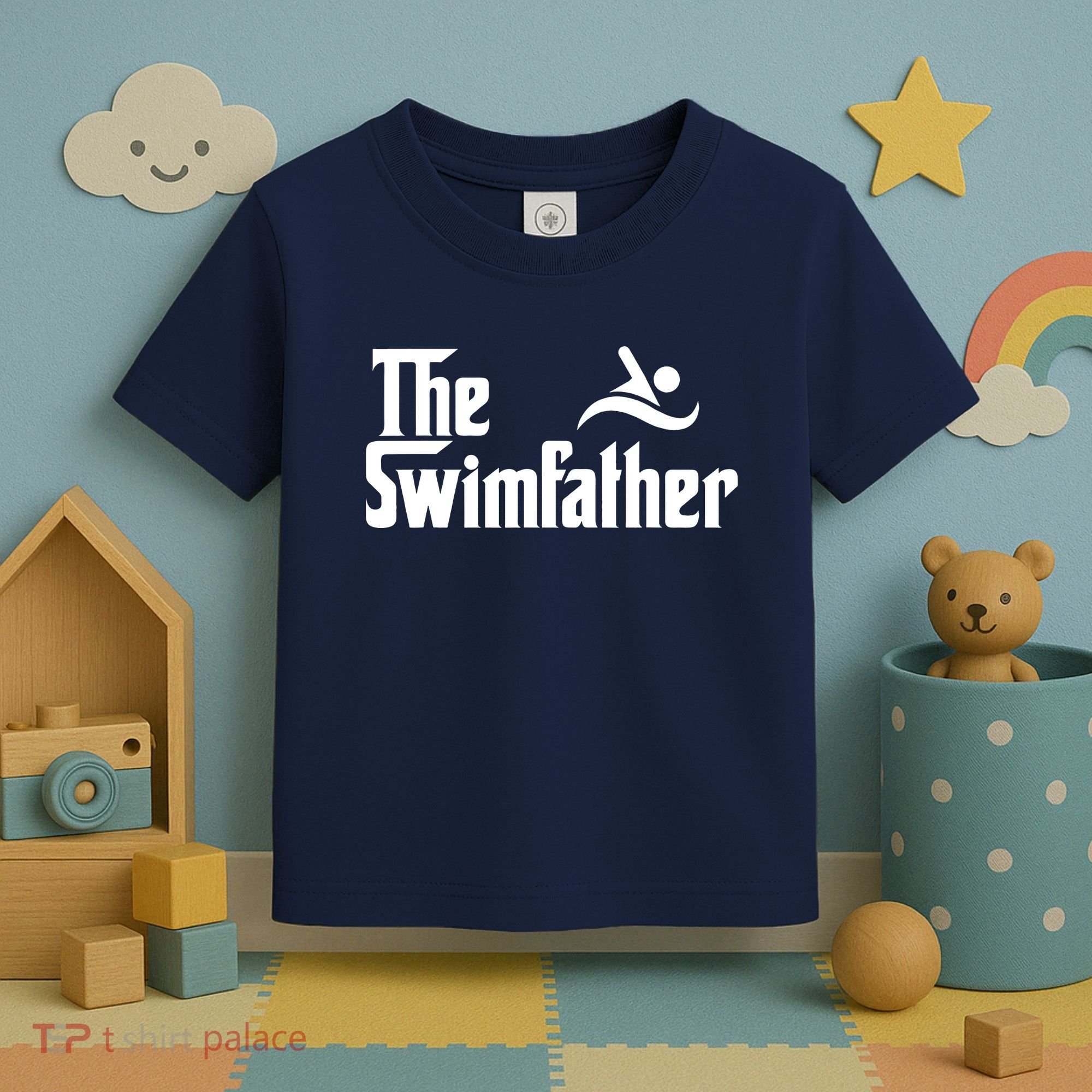 The Swim Father Funny Swimming Swimmer Gift Toddler T-Shirt