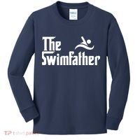 The Swim Father Funny Swimming Swimmer Gift Kids Long Sleeve Shirt thumb 0