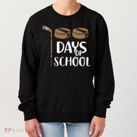 Teachers Students Funny 100th Day Of School Hockey Gift Women's Sweatshirt thumb 0