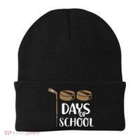 Teachers Students Funny 100th Day Of School Hockey Gift Beanie thumb 0