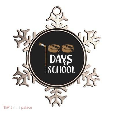 Teachers Students Funny 100th Day Of School Hockey Gift Ornament