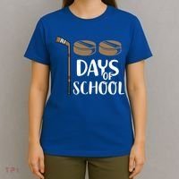 Teachers Students Funny 100th Day Of School Hockey Gift T-Shirt thumb 4