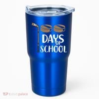 Teachers Students Funny 100th Day Of School Hockey Gift Tumbler thumb 0