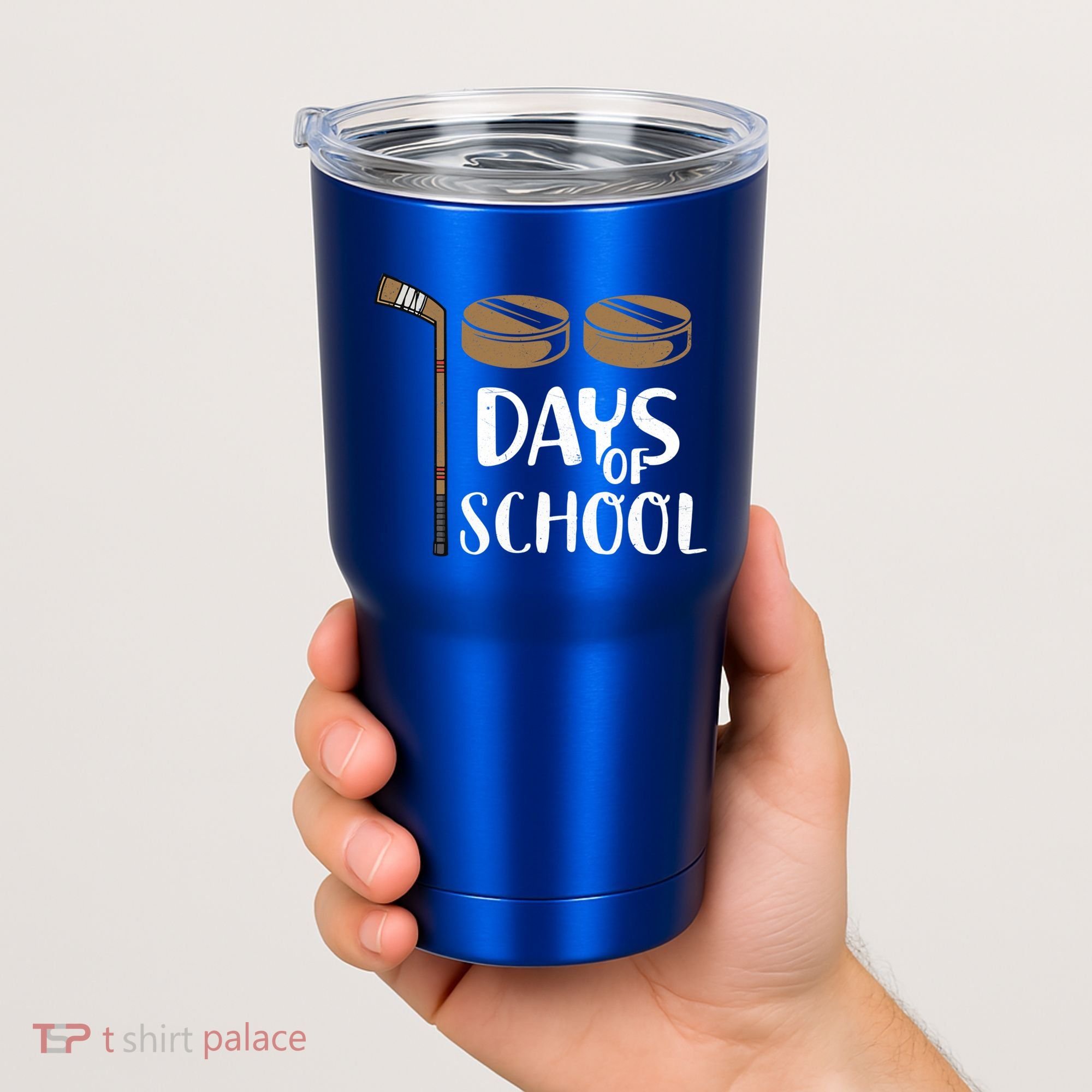 Teachers Students Funny 100th Day Of School Hockey Gift Tumbler