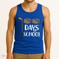 Teachers Students Funny 100th Day Of School Hockey Gift Tank Top thumb 3