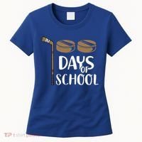 Teachers Students Funny 100th Day Of School Hockey Gift Women's T-Shirt thumb 0