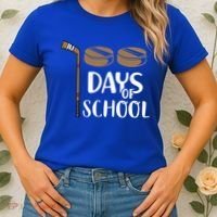 Teachers Students Funny 100th Day Of School Hockey Gift Women's T-Shirt thumb 2
