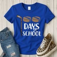 Teachers Students Funny 100th Day Of School Hockey Gift Women's T-Shirt thumb 3
