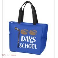 Teachers Students Funny 100th Day Of School Hockey Gift Tote Bag thumb 3