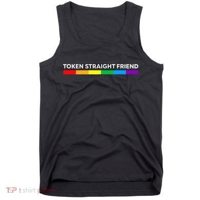 Token Straight Friend Rainbow Colors LGBT Tank Top