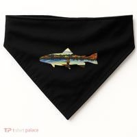 Trout Silhouette Fly Fishing Sunset Lake USA-Made Doggie Bandana thumb 0