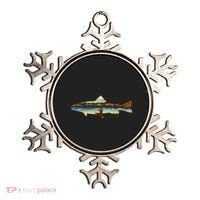 Trout Silhouette Fly Fishing Sunset Lake Ornament thumb 0