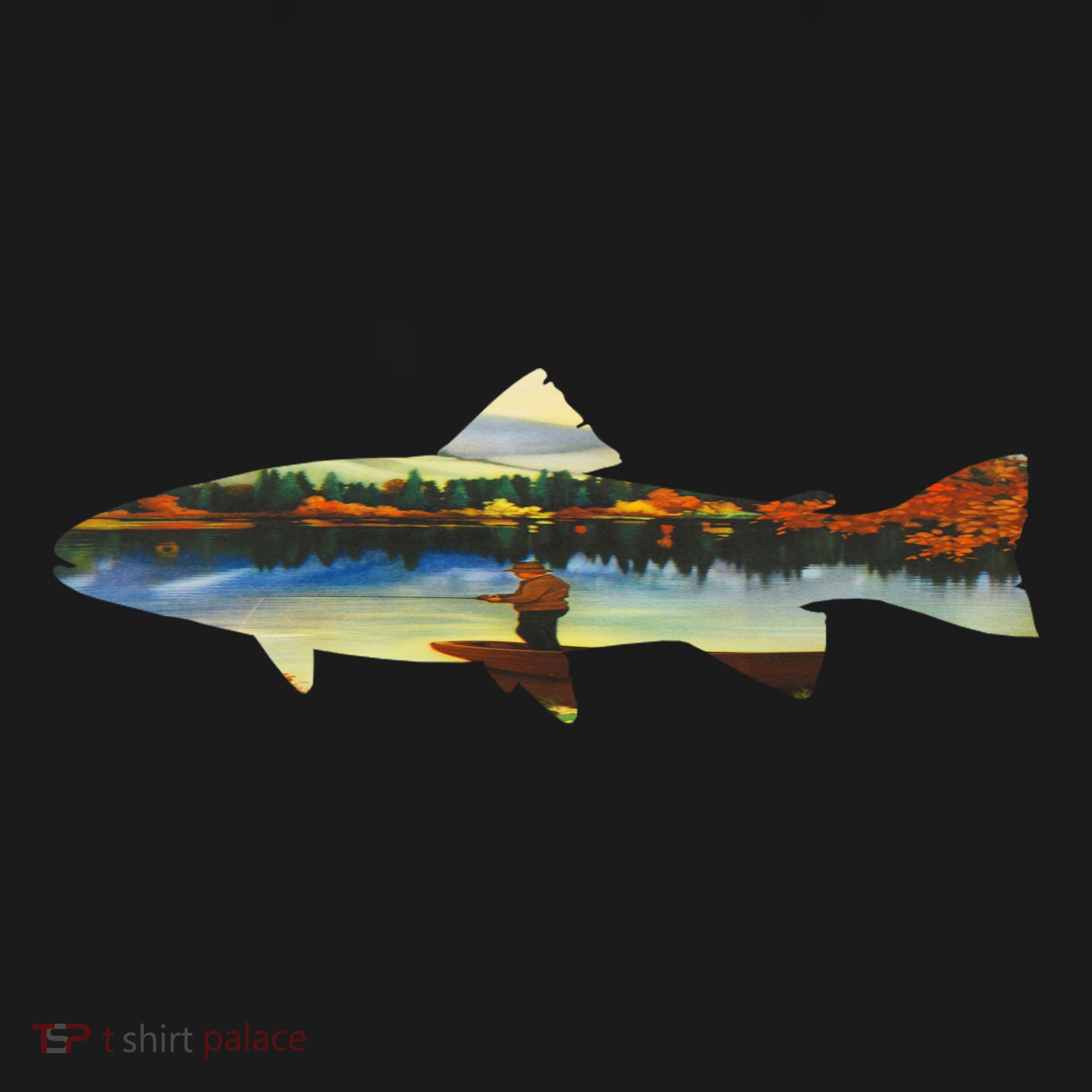 Trout Silhouette Fly Fishing Sunset Lake Women's Tank Top