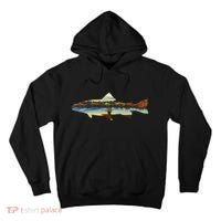 Trout Silhouette Fly Fishing Sunset Lake Tall Hoodie thumb 0