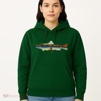 Trout Silhouette Fly Fishing Sunset Lake Hoodie thumb 5