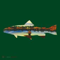 Trout Silhouette Fly Fishing Sunset Lake Sweatshirt thumb 3
