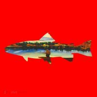Trout Silhouette Fly Fishing Sunset Lake Santa Hat thumb 1