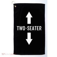 Two Seater For Men 2 Seater Dad Funny Gift Golf Towel thumb 0