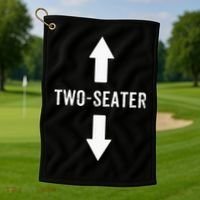 Two Seater For Men 2 Seater Dad Funny Gift Golf Towel thumb 1