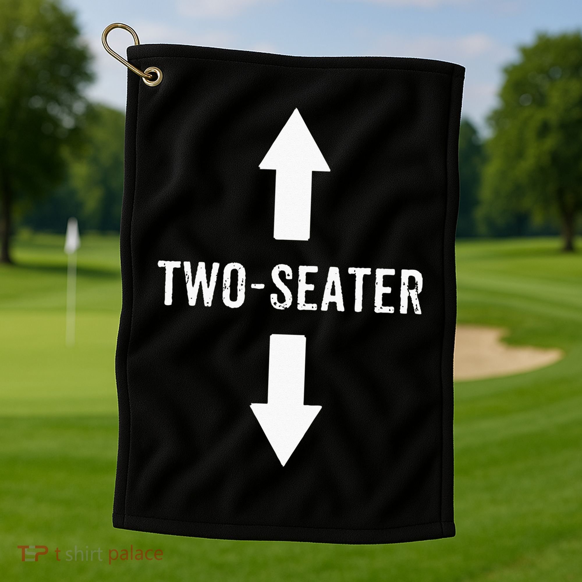 Two Seater For Men 2 Seater Dad Funny Gift Golf Towel