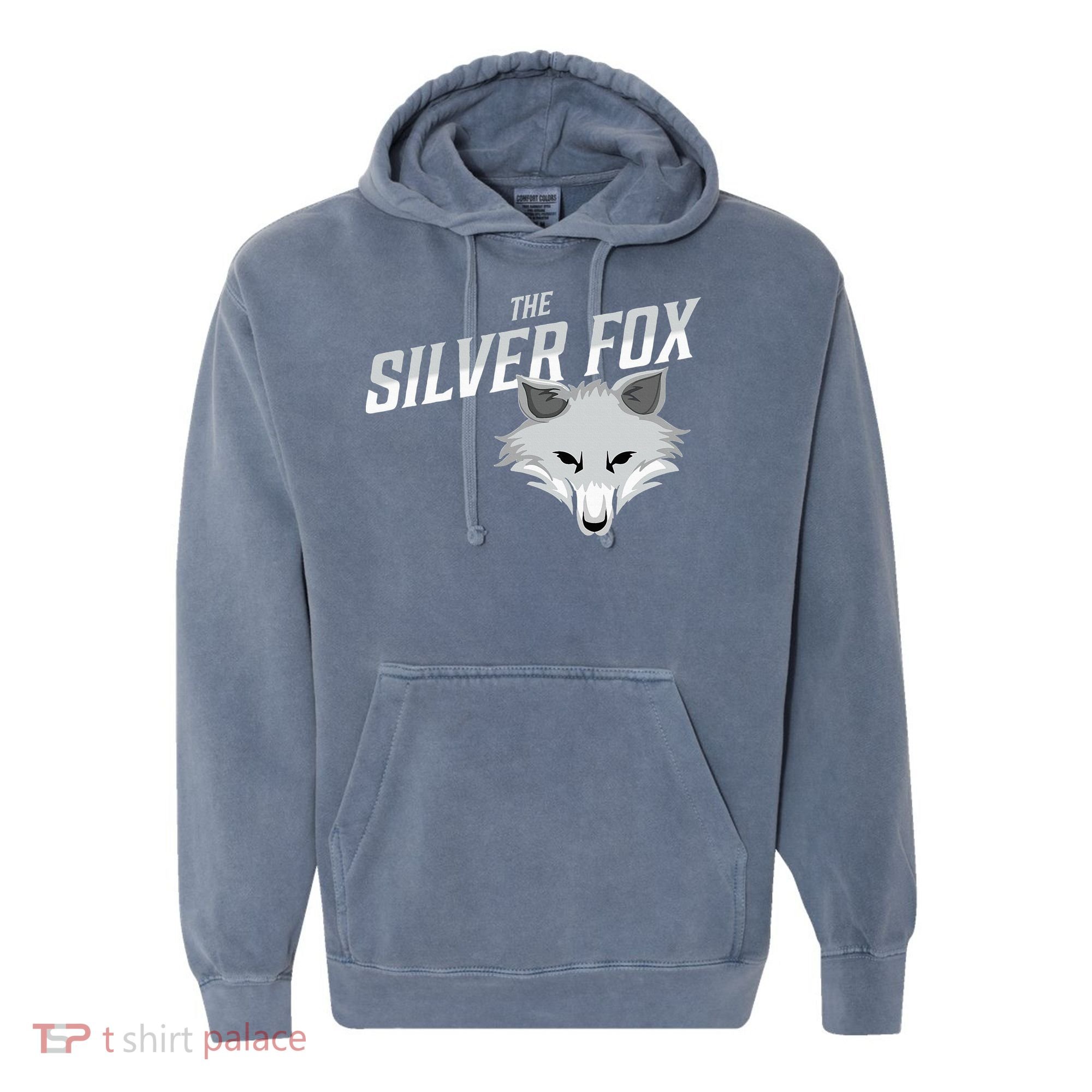The Silver Fox Holiday Gift Comfort Colors Garment-Dyed Hooded Sweatshirt