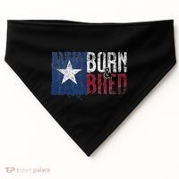 Texas State Flag Pride Born & Bred Native Home USA-Made Doggie Bandana thumb 0