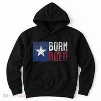 Texas State Flag Pride Born & Bred Native Home Hoodie thumb 0