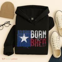 Texas State Flag Pride Born & Bred Native Home Hoodie thumb 4