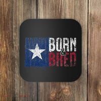 Texas State Flag Pride Born & Bred Native Home Coaster thumb 0