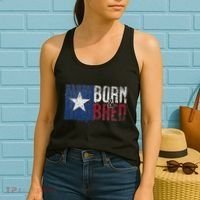 Texas State Flag Pride Born & Bred Native Home Women's Tank Top thumb 2