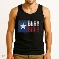 Texas State Flag Pride Born & Bred Native Home Tank Top thumb 3