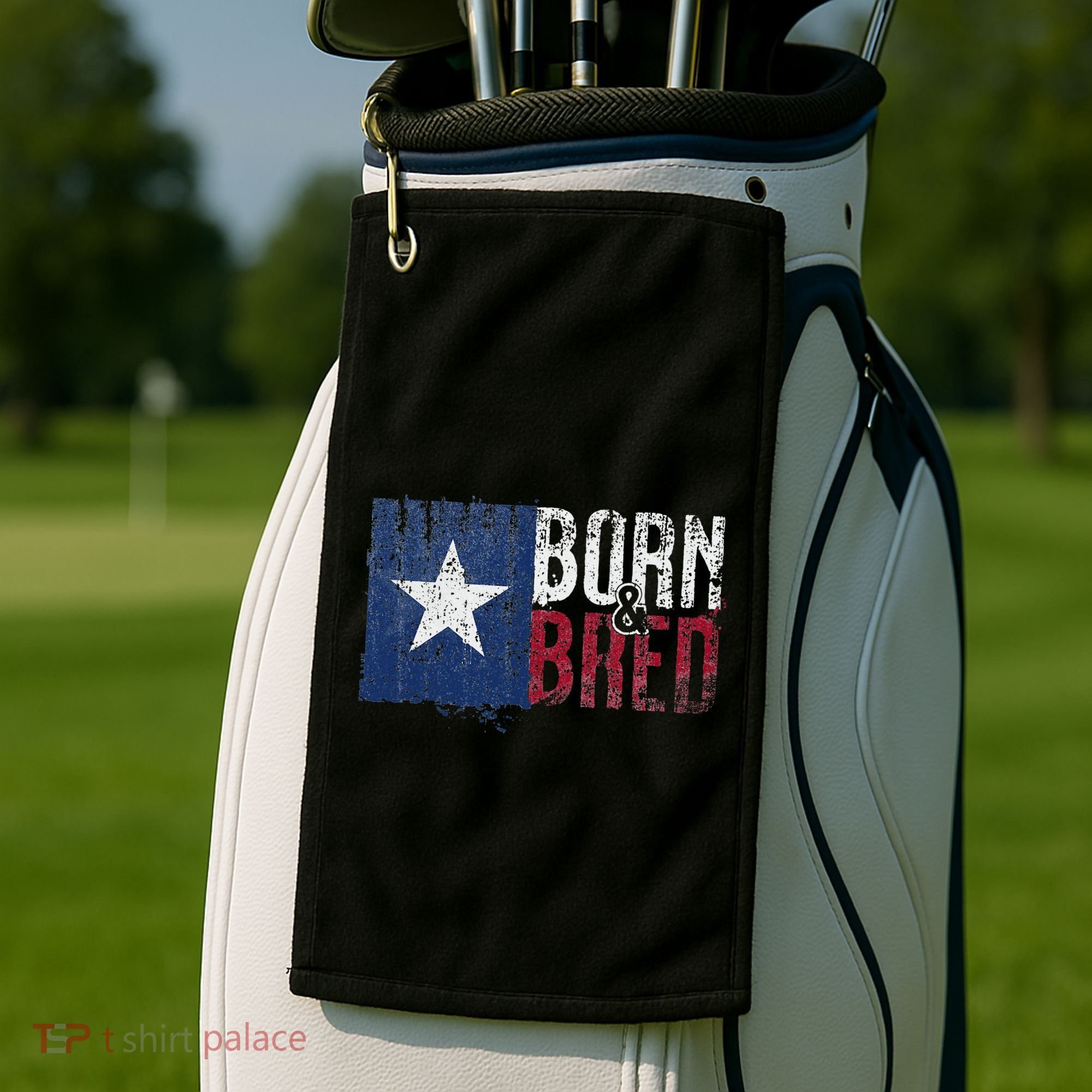 Texas State Flag Pride Born & Bred Native Home Golf Towel