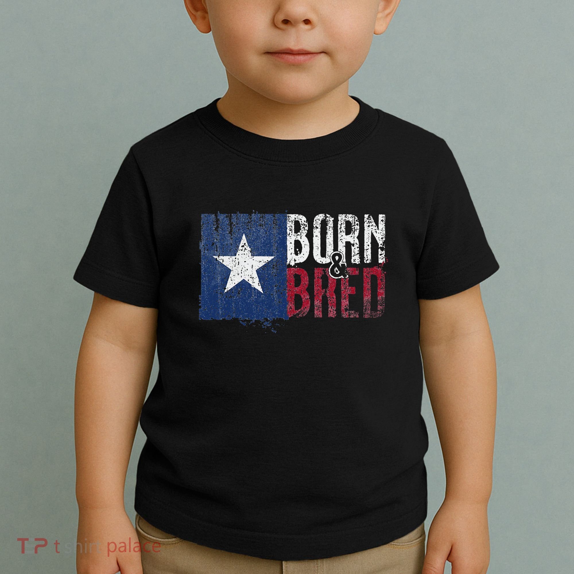 Texas State Flag Pride Born & Bred Native Home Toddler T-Shirt