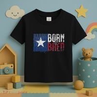 Texas State Flag Pride Born & Bred Native Home Toddler T-Shirt thumb 3