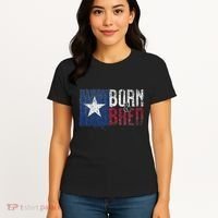 Texas State Flag Pride Born & Bred Native Home Women's T-Shirt thumb 4