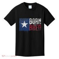 Texas State Flag Pride Born & Bred Native Home Kids T-Shirt thumb 0